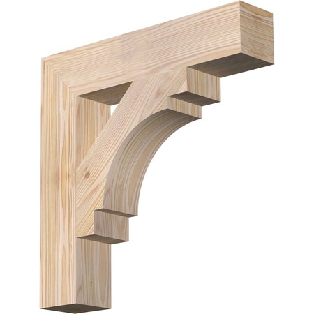Ekena Millwork Merced Block Smooth Bracket, Douglas Fir, 3 1/2"W x 18"D x 18"H BKT04X18X18MRC05SDF